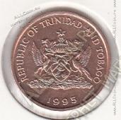 20-79 Тринидад и Тобаго 1 цент 1995г. КМ # 29 бронза 1,95гр. 17,76мм - 20-79 Тринидад и Тобаго 1 цент 1995г. КМ # 29 бронза 1,95гр. 17,76мм