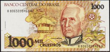 Бразилия 1000 крузейро 1990г. P.231c - UNC - Бразилия 1000 крузейро 1990г. P.231c - UNC