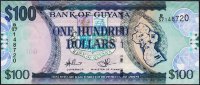 Банкнота Гайана 100 долларов 2006 (2012) года. P.36с - UNC