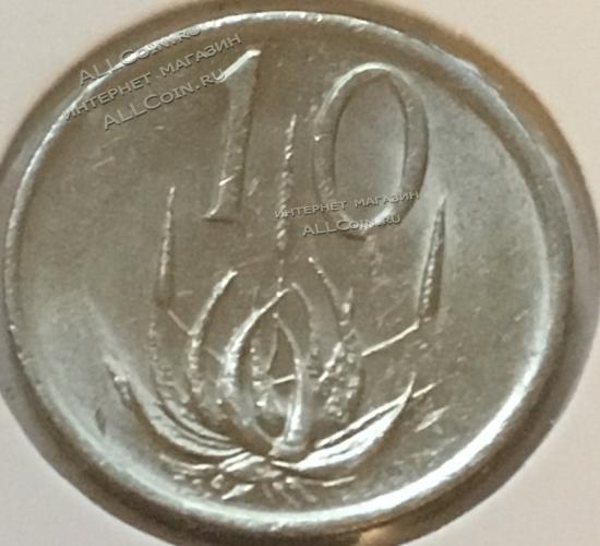 #H6-3 Южная Африка 10 центов 1983г. Медь Никель. UNC. 
