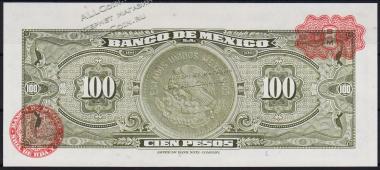 Мексика 100 песо 29.12.1972г. Р.61h - UNC "BQX" - Мексика 100 песо 29.12.1972г. Р.61h - UNC "BQX"