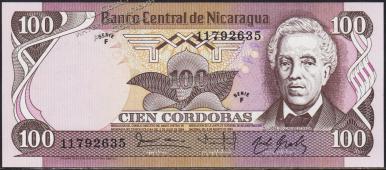 Никарагуа 100 кордоба 1984(85г.) Р.141 UNC - Никарагуа 100 кордоба 1984(85г.) Р.141 UNC