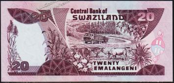 Свазиленд 20 эмалангени 1997г. P.25s2 - UNC - Свазиленд 20 эмалангени 1997г. P.25s2 - UNC
