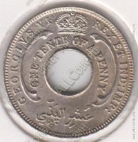 4-119 Брит. Западная Африка 1/10 пенни 1947г KM#20 UNC медно-никелевая 2,0гр 20,0мм