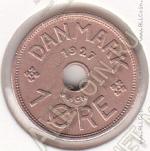 34-151 Дания 1 эре 1927г. КМ # 826,1 NCH бронза 1,9гр