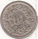 35-117 Швейцария 10 раппенов 1907г. КМ # 27 медно-никелевая 3,0гр. 19,15мм