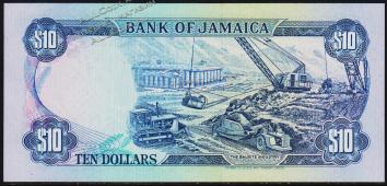 Ямайка 10 долларов 1989г. P.71c - UNC - Ямайка 10 долларов 1989г. P.71c - UNC