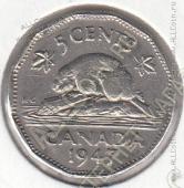 15-134 Канада 5 центов 1947г. КМ # 39а никель 4,5гр. - 15-134 Канада 5 центов 1947г. КМ # 39а никель 4,5гр.