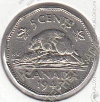 15-134 Канада 5 центов 1947г. КМ # 39а никель 4,5гр.