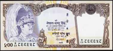 Банкнота Непал 500 рупий 2000 года. Р.43в - UNC - Банкнота Непал 500 рупий 2000 года. Р.43в - UNC