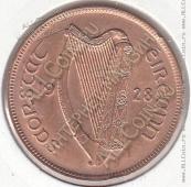 9-114 Ирландия 1 пенни 1928г. КМ # 3 бронза 9,45гр. 30,9мм - 9-114 Ирландия 1 пенни 1928г. КМ # 3 бронза 9,45гр. 30,9мм