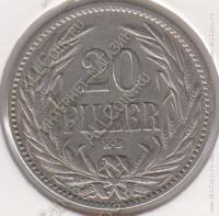 4-166 Венгрия 20 филлеров 1894г. KM#483 никель