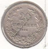 33-50 Болгария 20 стотинки 1906г. КМ # 26 медно-никелевая  5,0гр.  - 33-50 Болгария 20 стотинки 1906г. КМ # 26 медно-никелевая  5,0гр. 