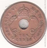30-14 Восточная Африка 10 центов 1941г. КМ # 26,1 бронза 11,34гр. - 30-14 Восточная Африка 10 центов 1941г. КМ # 26,1 бронза 11,34гр.