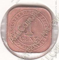 35-46 Малайя 1 цент 1945г. КМ # 6 бронза 4,3гр. 20мм