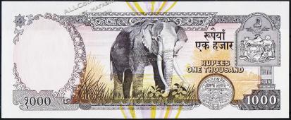 Банкнота Непал 1000 рупий 2000 года. Р.44а - UNC - Банкнота Непал 1000 рупий 2000 года. Р.44а - UNC