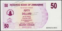 Зимбабве 50 долларов 2006г. P.41 UNC