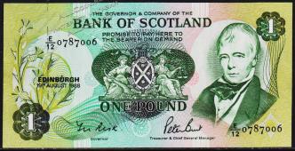 Шотландия 1 фунт 1988г. P.111g - UNC - Шотландия 1 фунт 1988г. P.111g - UNC