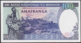 Руанда 100 франков 01.08.1982г. P.18 UNC - Руанда 100 франков 01.08.1982г. P.18 UNC