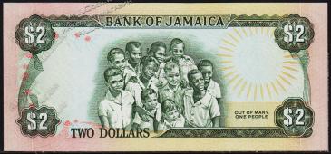 Ямайка 2 долларa 1982-86г. P.65а - UNC - Ямайка 2 долларa 1982-86г. P.65а - UNC