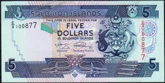 Соломоновы острова 5 долларов 2006(08г.) P.26в - UNC - Соломоновы острова 5 долларов 2006(08г.) P.26в - UNC