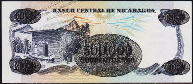 Никарагуа 500.000 кордоба 1987г. P.150 UNC на 1000 кордоба 1985г. - Никарагуа 500.000 кордоба 1987г. P.150 UNC на 1000 кордоба 1985г.