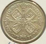 #009 Великобритания  1 флорен 1929г. Серебро. - #009 Великобритания  1 флорен 1929г. Серебро.