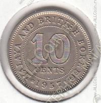 16-61 Малайя и Борнео 10 центов 1957H г. КМ# 2 UNC медно-никелевая 2,83гр. 19,мм