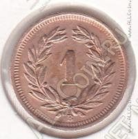 34-157 Швейцария 1 раппен 1917г. КМ # 3,2 бронза 1,5гр. 16мм