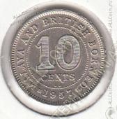 16-62 Малайя и Борнео 10 центов 1957KN г. КМ # 2 медно-никелевая 2,83гр. 19,мм - 16-62 Малайя и Борнео 10 центов 1957KN г. КМ # 2 медно-никелевая 2,83гр. 19,мм