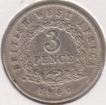 26-112 Британская Западная Африка 3 пенса 1940г. 