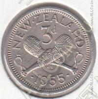 8-129 Новая Зеландия 3 пенса 1955г. КМ # 25.1 UNC медно-никелевая 1,41гр. 16,3мм