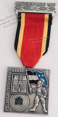 #223 Швейцария спорт Медаль Знаки. Стрелковый фестиваль Фельдшлоссен в округе Аргау. 1999 год.