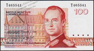 Люксембург 100 франков 1986(93г.) P.58в - UNC - Люксембург 100 франков 1986(93г.) P.58в - UNC