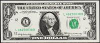 США 1 доллар 1969г. Р.449a - UNC "L" L-B