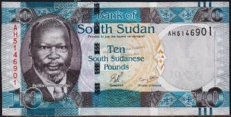 Южный Судан 10 фунт 2011г. P.7 UNC - Южный Судан 10 фунт 2011г. P.7 UNC