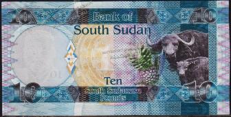 Южный Судан 10 фунт 2011г. P.7 UNC - Южный Судан 10 фунт 2011г. P.7 UNC