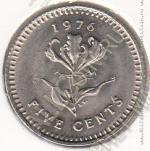 23-138 Родезия  5 центов 1976г. КМ# 13 UNC медно-никелевая 