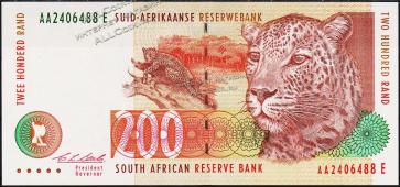 Банкнота Южная Африка (ЮАР) 200 рандов 1994 года. Р.127а - UNC - Банкнота Южная Африка (ЮАР) 200 рандов 1994 года. Р.127а - UNC