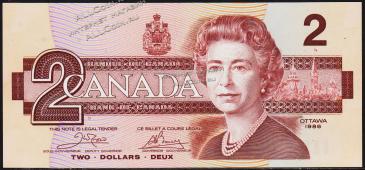 Канада 2 доллара 1986г. Р.94а - UNC - Канада 2 доллара 1986г. Р.94а - UNC