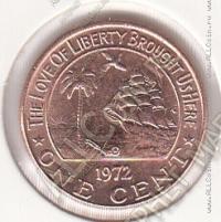 20-143 Либерия 1 цент 1972г КМ # 13 UNC бронза 2,6гр. 18мм 