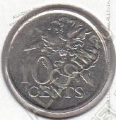 16-160 Тринидад и Тобаго 10 центов 1999г. КМ # 31 медно-никелевая 1,4гр. 16,2мм - 16-160 Тринидад и Тобаго 10 центов 1999г. КМ # 31 медно-никелевая 1,4гр. 16,2мм