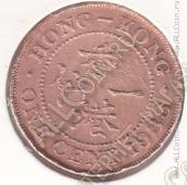 32-113 Гонконг 1 цент 1933г. КМ # 17 бронза 3,95гр. 22мм - 32-113 Гонконг 1 цент 1933г. КМ # 17 бронза 3,95гр. 22мм