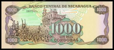 Никарагуа 1000 кордоба 1985г. P.156 UNC - Никарагуа 1000 кордоба 1985г. P.156 UNC
