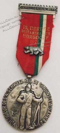 #309 Швейцария спорт Медаль Знаки. 15-тый Бернский исторический парад. 1971 год.