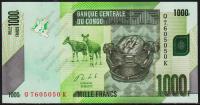 Конго 1000 франков 2013г. Р.101в - UNC 