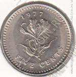 24-125 Родезия  5 центов 1977г. КМ# 13 UNC медно-никелевая 