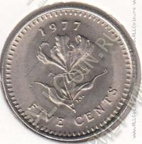 24-125 Родезия  5 центов 1977г. КМ# 13 UNC медно-никелевая 