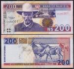 Намибия 200 долларов 1996-99г. P.10 UNC