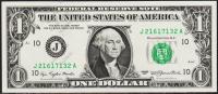 Банкнота США 1 доллар 1977 года. Р.462а - UNC "J" J-A